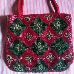 Handmade Fully Beaded Small Tote